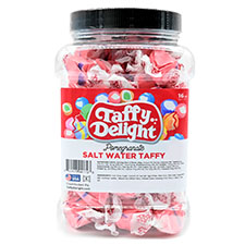 Taffy Delight Pomegranate Salt Water Taffy 16oz Jar 